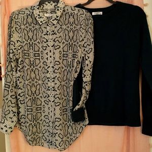 Equipment Silk Shirt & Cashmere Sweater